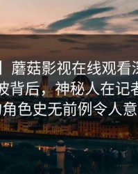 【震惊】蘑菇影视在线观看深度揭秘：内幕风波背后，神秘人在记者发布会的角色史无前例令人意外