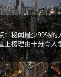 91网盘点：秘闻最少99%的人都误会了，明星上榜理由十分令人争议四起